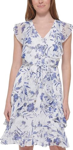 Tommy Hilfiger Women's Sleeveless Ruffle Dress in Saudi Arabia