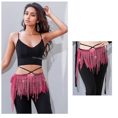 Fashion Handmade Dance Waist Chain Hip Scarf - Beach Parties, Music Festivals, Cheerleading Teams in Saudi Arabia