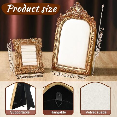 2 Pcs Vintage Jewelry Tray Display Vintage Jewelry Necklace Organizer with Velvet Backing Baroque Style Earring Holder Gifts for Women Wedding Photography Props Frame in Saudi Arabia