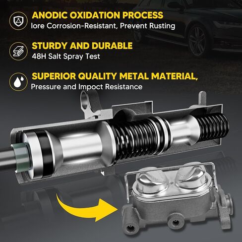 Brake Master Cylinder with Reservoir and Cap Compatible with Ford Vehicle - Mustang 1967 1968 1969 1970 - Replaces OE C7ZZ-2140-B, C7ZZ-2140-G in Saudi Arabia
