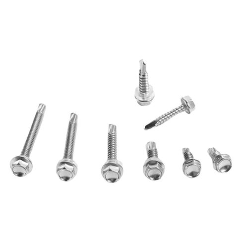 DIN7504K 316/410 Stainless Steel M4.2 M4.8 M5.5 M6.3 سداسي شفة الحفر المسمار ذاتي مع الرقبة (32 مم ، 20 ٪ ST6.3) in Kuwait