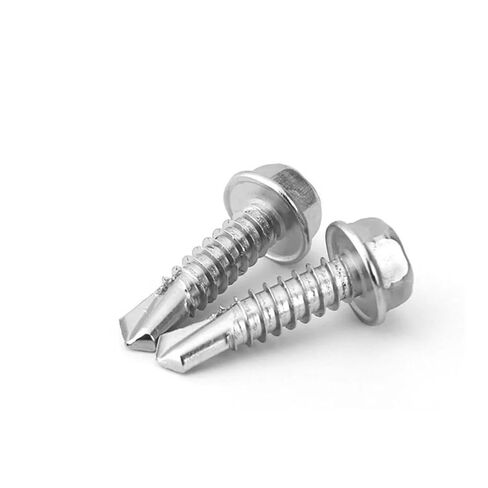 DIN7504K 316/410 Stainless Steel M4.2 M4.8 M5.5 M6.3 سداسي شفة الحفر المسمار ذاتي مع الرقبة (32 مم ، 20 ٪ ST6.3) in Kuwait