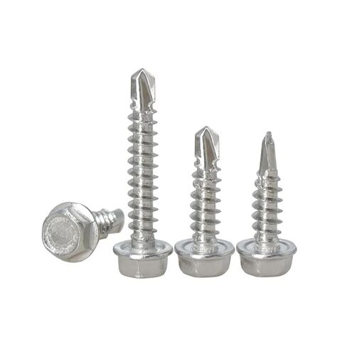 DIN7504K 316/410 Stainless Steel M4.2 M4.8 M5.5 M6.3 سداسي شفة الحفر المسمار ذاتي مع الرقبة (32 مم ، 20 ٪ ST6.3) in Kuwait