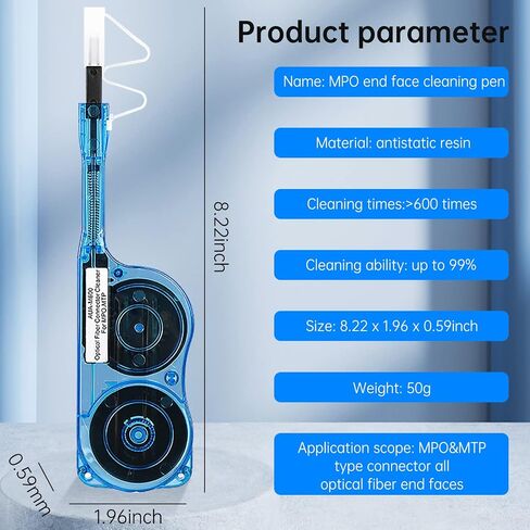 2 Pack Fiber Optic Cleaner Tools Cleaning Pen for MPO/MTP Connector, Optical Connector Cleaner Over 600 Cleans Fiber Endface Cleans & Optical Connector Cleans(Green) in Saudi Arabia