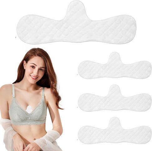 4 PCS BRA Liners لامتصاص العرق تحت الثديين للنساء ، القطن القابل لإعادة الاستخدام قابلة للغسل تحت وسادات الثدي (مقاس واحد) in Saudi Arabia