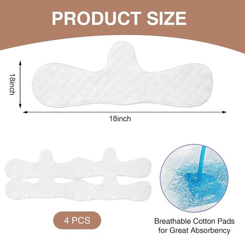 4 PCS BRA Liners لامتصاص العرق تحت الثديين للنساء ، القطن القابل لإعادة الاستخدام قابلة للغسل تحت وسادات الثدي (مقاس واحد) in Saudi Arabia