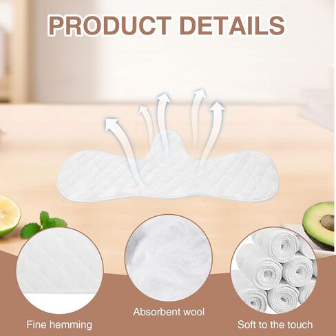 4 PCS BRA Liners لامتصاص العرق تحت الثديين للنساء ، القطن القابل لإعادة الاستخدام قابلة للغسل تحت وسادات الثدي (مقاس واحد) in Saudi Arabia