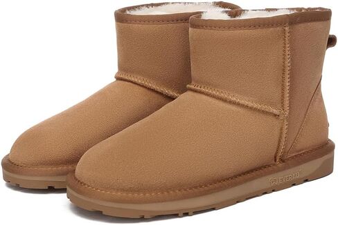 Men Falcon Mini Classic Boots Warm Winter Sheepskin Suede Water Resistant Boots, US in Saudi Arabia