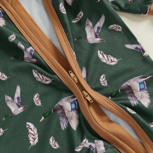 Baby Romper Newborn Clothes Long Sleeve Western Cow Print Zipper Jumpsuit Fall Winter Toddler Infant Bodysuit in Kuwait