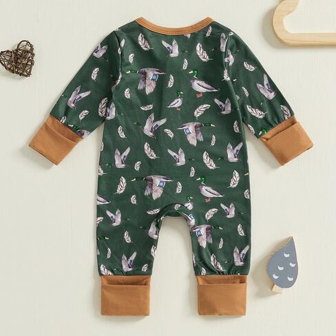 Baby Romper Newborn Clothes Long Sleeve Western Cow Print Zipper Jumpsuit Fall Winter Toddler Infant Bodysuit in Kuwait