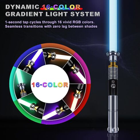 Xuz 2 Pack ، Sabers Light for Adults Kids ، 16 RGB Colour in Saudi Arabia