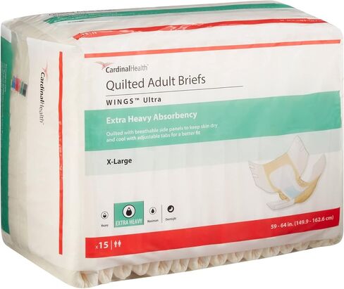 Wings Plus Quilted Protective Underwear for Unisex Adults, 60 Count, X-Large in Kuwait