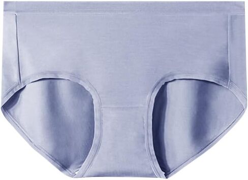 Women's Seamless Modal Underwear, High Waist Briefs, 3-Pack, Pink/Blue/Beige in Saudi Arabia