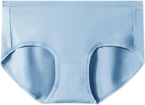 Women's Seamless Modal Underwear, High Waist Briefs, 3-Pack, Pink/Blue/Beige in Saudi Arabia