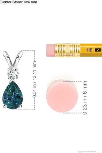 Angara Natural Teal Montana Sapphire Teardrop Pendant with Diamond in Silver / 14K Solid Gold/Platinum | Birthday, Engagement, Anniversary, Wedding Jewelry Gift for Women in Saudi Arabia