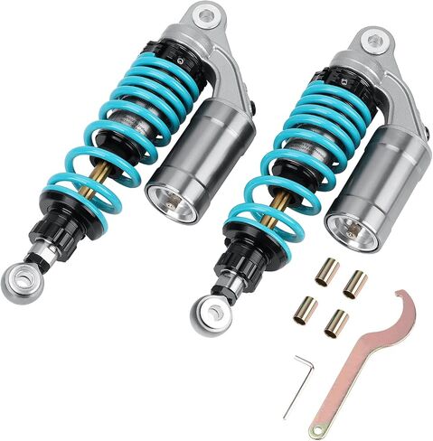 Universal 320mm Motorcycle Air Shock Absorbers Rear Suspension Compatible with Gokart Honda ATV CB Yamaha 12.5 Inch 2PCS (Blue) in Saudi Arabia