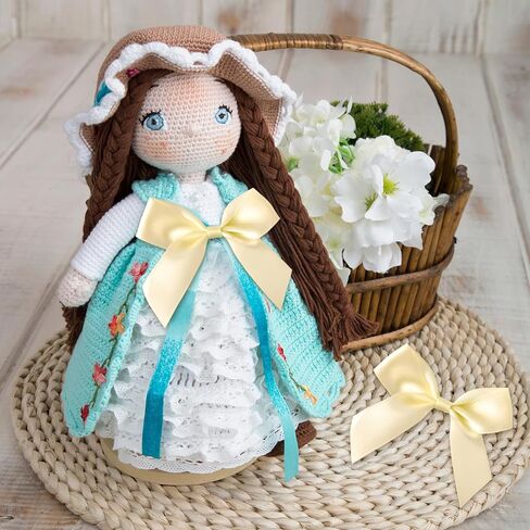 15pcs Mini Gift Wrap Bows, Self-Adhesive Small Satin Ribbon Crafts Bow, Premade Tiny Bowknot for Christmas Wedding Birthday Party Decoration Flowers Cookies Gift Wrapping- Beige in Kuwait