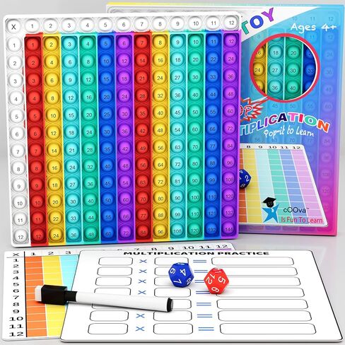 Multiplication Flash Cards + Multiplication Chart - Math Manipulatives Multiplication Fact Cards - Mutiplication Game Flashcards - Times Table Multiplication Flash Cards 3rd Grade, 4th, 5th, 6th Grade in Saudi Arabia