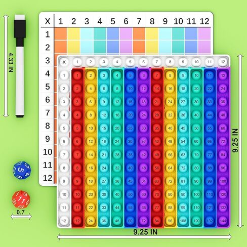 Multiplication Flash Cards + Multiplication Chart - Math Manipulatives Multiplication Fact Cards - Mutiplication Game Flashcards - Times Table Multiplication Flash Cards 3rd Grade, 4th, 5th, 6th Grade in Saudi Arabia