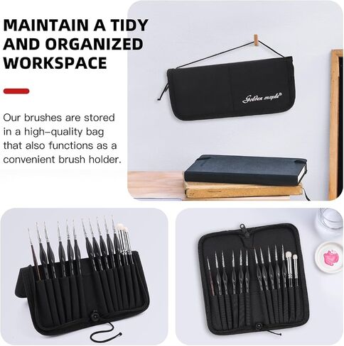 Miniature Paint Brushes,10pcs Micro Detail Paint Brush Set，Small Thin Paintbrush for Acrylic, Watercolor, Oil, Craft, Models, 40k Line Drawing in Saudi Arabia
