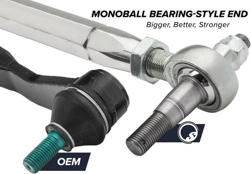 SuperAtv Steel Bar Tie Rod Kit لعام 2017-2023 Polaris RZR XP Turbo/RZR XP 4 Turbo | استبدال طول الأسهم | قضبان ربطة عنق الصلب الصلبة لتحقيق أقصى قوة | قابلة للتعديل بسهولة | مجموعة كاملة in Saudi Arabia