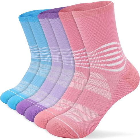 IRAMY Crew Compression Socks for Women Men with Ankle Arch Support Plantar Fasciitis Relief 3/6 Pairs in Saudi Arabia