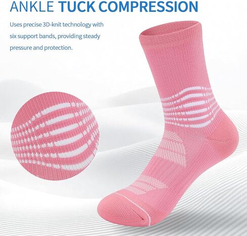 IRAMY Crew Compression Socks for Women Men with Ankle Arch Support Plantar Fasciitis Relief 3/6 Pairs in Saudi Arabia
