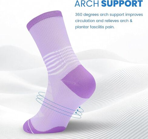 IRAMY Crew Compression Socks for Women Men with Ankle Arch Support Plantar Fasciitis Relief 3/6 Pairs in Saudi Arabia