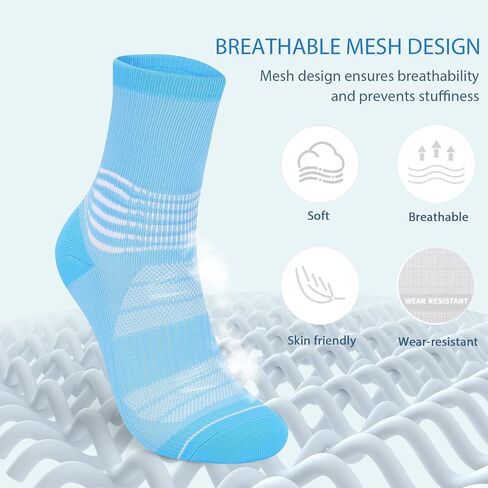 IRAMY Crew Compression Socks for Women Men with Ankle Arch Support Plantar Fasciitis Relief 3/6 Pairs in Saudi Arabia