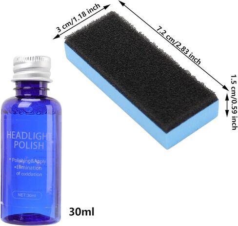 CAREONLINE New Headlight Restoration Kit, Car Headlight Repair Renovation Kit, Car Lens Lamp Cleaning Sanding Repair Polish Tools with 30ml Repair Liquid for Repair Headlight Yellowing, Scrashes，Haze in Saudi Arabia