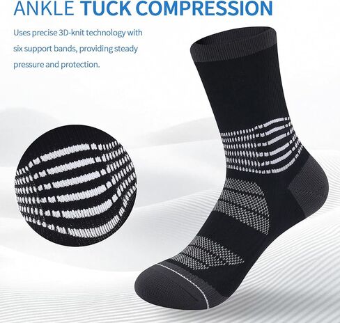 IRAMY Crew Compression Socks for Women Men with Ankle Arch Support Plantar Fasciitis Relief 3/6 Pairs in Saudi Arabia