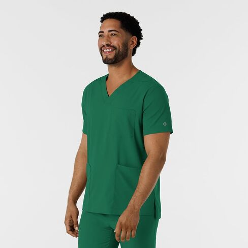 WINK Men's Multi Pocket V-Neck Scrub Top in Saudi Arabia
