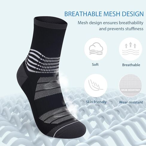 IRAMY Crew Compression Socks for Women Men with Ankle Arch Support Plantar Fasciitis Relief 3/6 Pairs in Saudi Arabia
