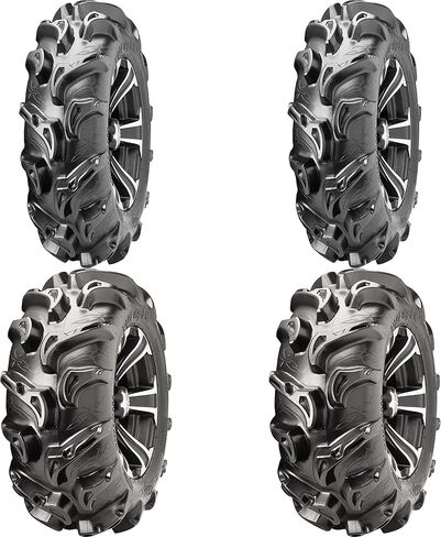 Full set of ITP Mega Mayhem (6ply) 27x9-12 and 27x11-12 ATV Tires (4) by Powersports Bundle in Kuwait