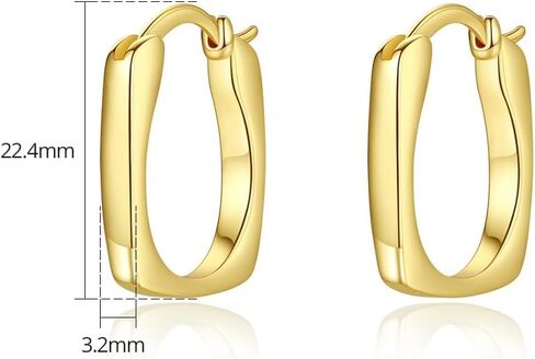 14K Gold U-Shaped Metal Ear Cuff, Stylish & Chic, Modern Design in Kuwait