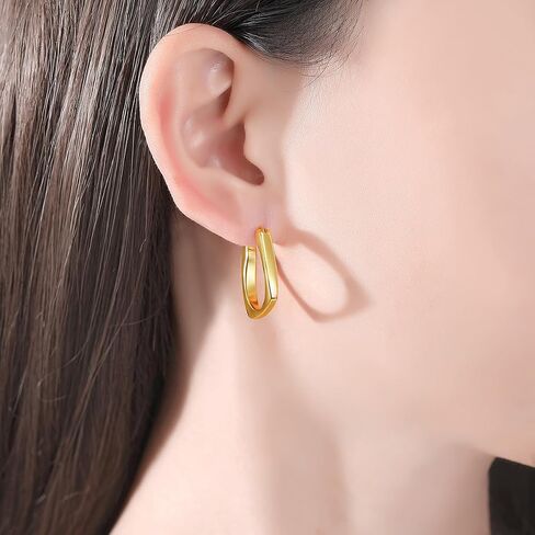14K Gold U-Shaped Metal Ear Cuff, Stylish & Chic, Modern Design in Kuwait