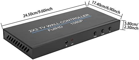 2X2 HDMI Video Wall Controller,1920 * 1080P Image Splicing Controller,HDMI 1.3 Input 4 HDMI Output,Large Dynamic Image Screen,110-240V (US) in Saudi Arabia