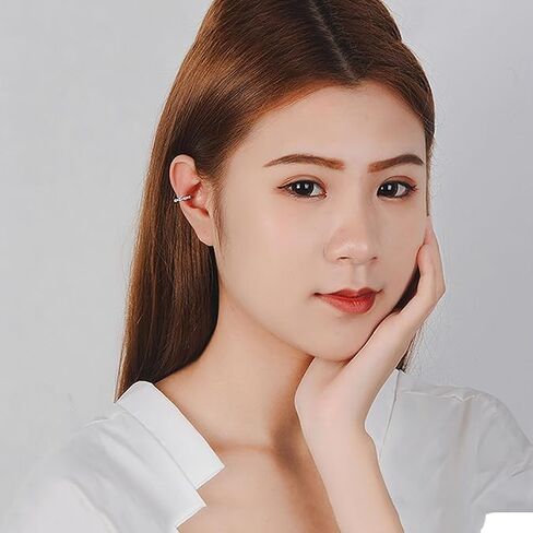 Fixura Ear Clips, Zafiller Ear Clip, Pierceless Ear Cuff, Thin Chunky Ear Cuffs Non Piercing for Women with Bag in Saudi Arabia