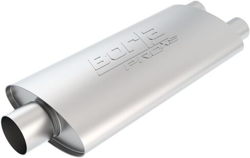 BORLA 40670 ProXS ProXS Muffler 3" Center Inlet/ 2.25" Dual Outlet, 4" x 9.5" Oval, 19" Long Body, 25" Overall Length. Universal Part. Reversible Design. in Saudi Arabia