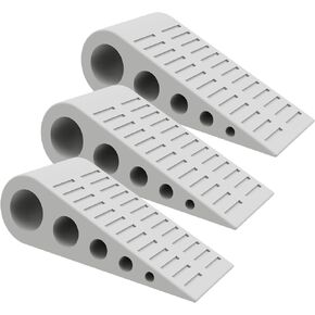 1.9 Inches Heavy Duty Door Stopper, Optish 2 Pack Rubber Door Stop, Door Stoppers for Bottom of Door, Large Door Stopper Wedge for Home Office School (Black) in Kuwait