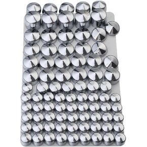 ABS 83PCS Chrome Bolt Topper Cap Cover Fits Twin 83 Pcs A8PCBTCCFHTCRKF909406 in Kuwait