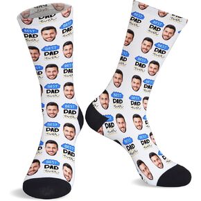 Custom Face Socks with Picture Personalized Photo Crew Funny Socks Gift for Him Her Men Women in Kuwait
