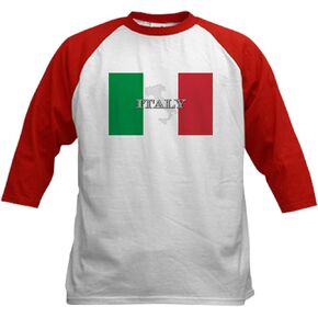Cafepress Italian Flag Extra Baseball Jersey Kids Cotton Baseball Jersey ، 3/4 Raglan Sleeve Shirt in Saudi Arabia