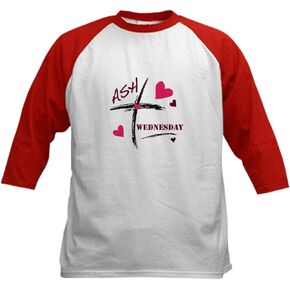 CafePress Ash Wednesday Baseball Jersey Kids Cotton Baseball Jersey, 3/4 Raglan Sleeve Shirt in Kuwait