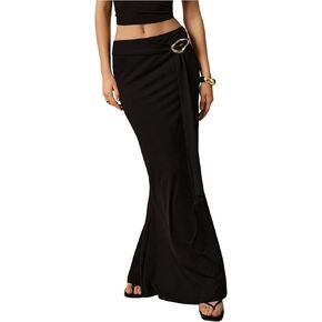 Gorglitter نساء مشبك المعادن مربوطة bodycon تنورة طويلة الأنيقة كوكتيل المساء in Kuwait