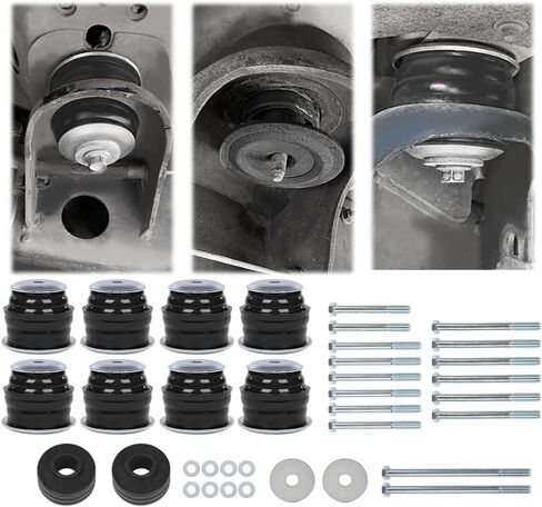 PIT66 جبل جبل مجموعة من Ford F250 F350 Super Duty 2WD 4WD 2008-2016 ، البولي يوريثان ، تشمل حوامل الجسم وغسالات الصلب ومجموعة الأجهزة in Saudi Arabia
