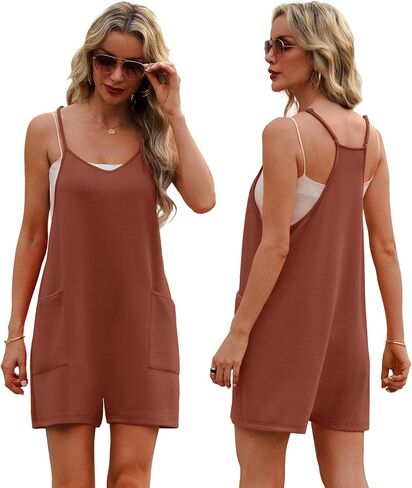 Lepunuo Womens Summer Summer Rompers Rompers Athletic Servicey Sevels Sheorts Belfsuits مع جيوب in Kuwait