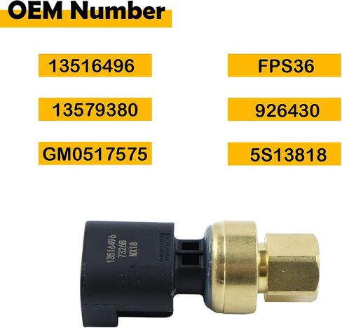 13516496 FPS36 13579380 5S13818 926430 GM0517575 Fuel Pressure Sensor Compatible with Buick Cadillac Chevrolet GMC 2013-2018 in Saudi Arabia