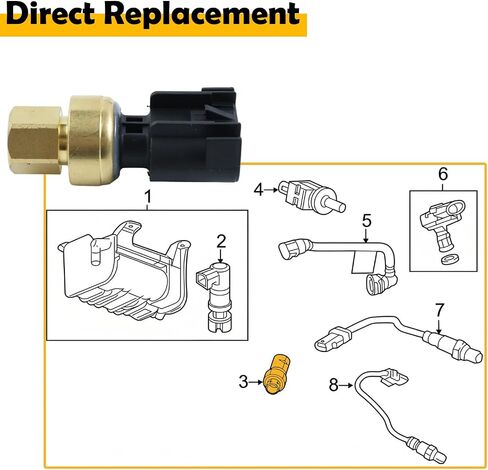13516496 FPS36 13579380 5S13818 926430 GM0517575 Fuel Pressure Sensor Compatible with Buick Cadillac Chevrolet GMC 2013-2018 in Saudi Arabia
