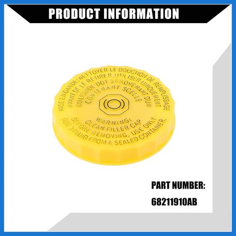 No.68211910AB Brake Master Cylinder Reservoir Cap for Jeep Cherokee 2014-2020 for Jeep Compass 2017-2020 / Outer/Durable Plastic / 1 Pcs Auto Accessories in Saudi Arabia